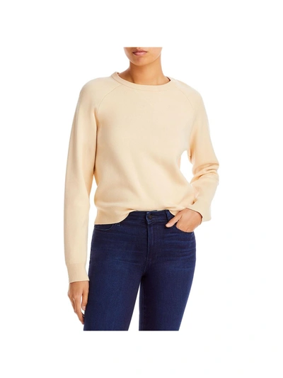 Monrow Womens Crewneck Comfy Pullover Sweater In Beige