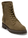 COLE HAAN GREENWICH WOMENS SUEDE ANKLE COMBAT & LACE-UP BOOTS
