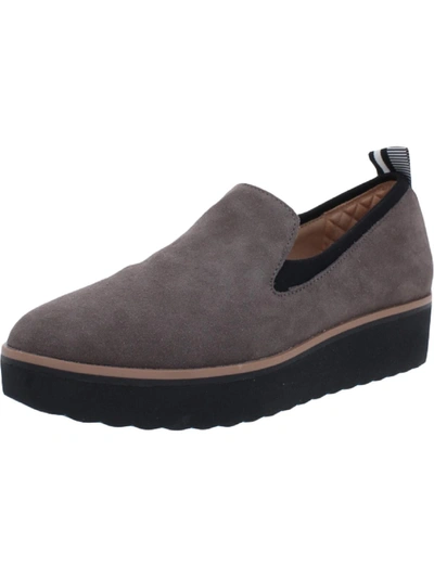 Dr. Scholl's Shoes Lexi Womens Leather Slip On Loafers In Grey