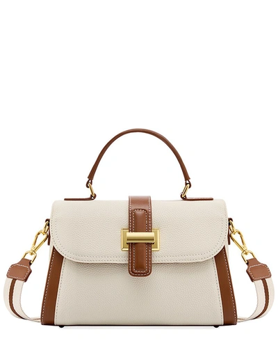 Adele Berto Leather Tote In White