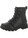 Sorel Lennox Lace Cosy Stkd Jet Black Waterproof Boots In Black