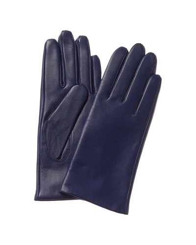 Phenix Cashmere-lined Leather Gloves In Blue