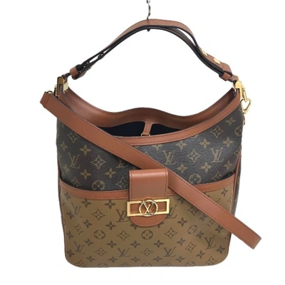 Pre-owned Louis Vuitton Dauphine Mm Canvas Shopper Bag () In Brown