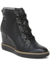 DR. SCHOLL'S SHOES JUST FOR FUN WOMENS LEATHER LACE-UP ANKLE BOOTS