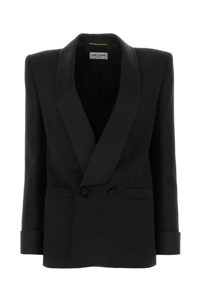 Saint Laurent Jackets And Vests In Black