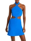 AMANDA UPRICHARD WOMENS CREPE HALTER COCKTAIL AND PARTY DRESS
