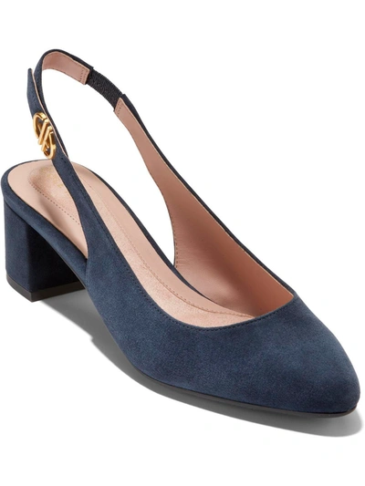 Cole Haan Go-to Womens Suede Slingback Pumps In Multi