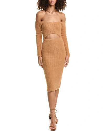 Afrm Muni Sweater Midi Dress In Brown | ModeSens