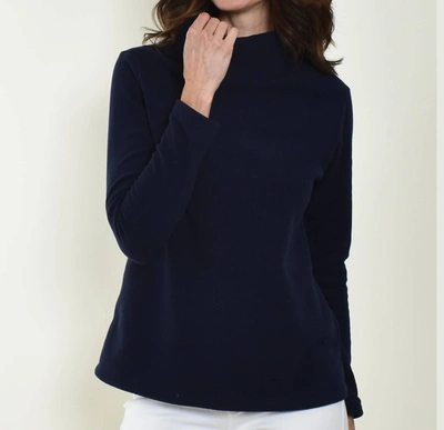 Southwind Acadia Fleece Top In Navy In Blue