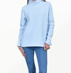 Southwind Acadia Fleece Top In Light Blue In Blue