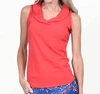 Southwind Pebble Beach Ruffle Top In Red In Red