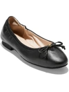 COLE HAAN KIERA WOMENS LEATHER BOW BALLET FLATS