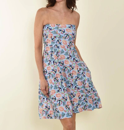 Southwind Laguna Dress In Tossed Anchors In Multi