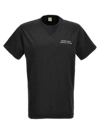 Sporty And Rich Drink More Water T-shirt Black In Neutral