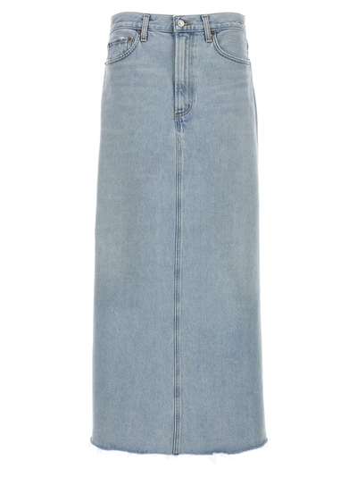 AGOLDE HILLA SKIRTS LIGHT BLUE