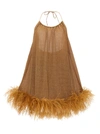 OSEREE LUMIERE PLUMAGE DRESSES GOLD