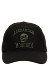 Alexander Mcqueen Cotton Twill Cap With Embroidery
