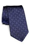 JACK VICTOR GORDON GEOMETRIC JACQUARD SILK TIE