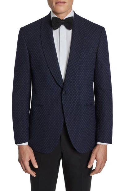 Jack Victor Ethan Shawl Collar Wool Sport Coat In Navy