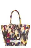 ISABEL MARANT SMALL YENKY WATERCOLOR CANVAS TOTE