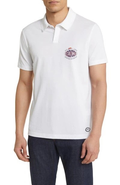Hugo Boss X Nfl Cotton Polo In Denver Broncos White