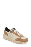 Golden Goose Running Sole Low Top Sneaker In Ivory/ Grey/ Tobacco 15537