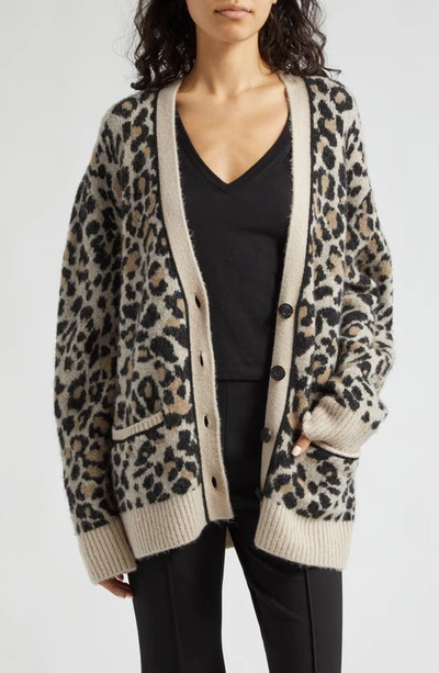 ATM ANTHONY THOMAS MELILLO LEOPARD JACQUARD CARDIGAN