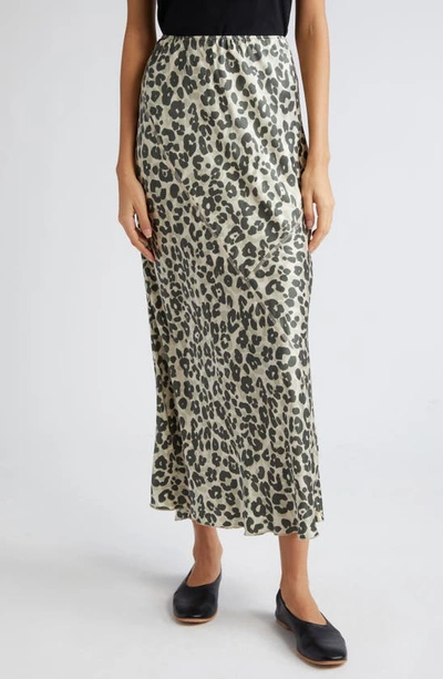 Atm Anthony Thomas Melillo Leopard-print Silk Charmeuse Midi Skirt In Leopard Print