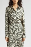 Atm Anthony Thomas Melillo Leopard Print Silk Charmeuse Button-up Shirt In Leopard Print
