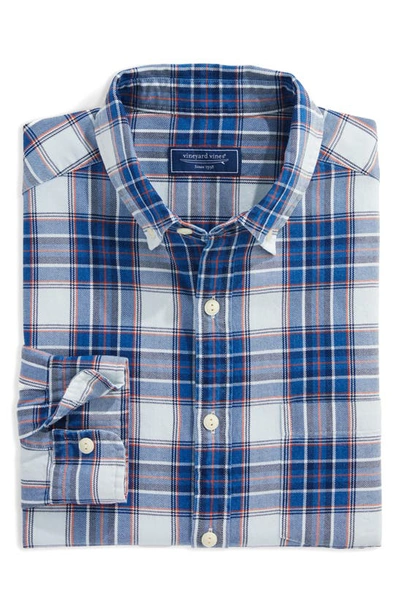 Vineyard Vines Long Sleeve Button Front Shirt In B422 Pld M