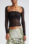 Miaou Iris Top Jet Black In Black