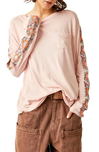 Free People On The Vine Tee In Pink