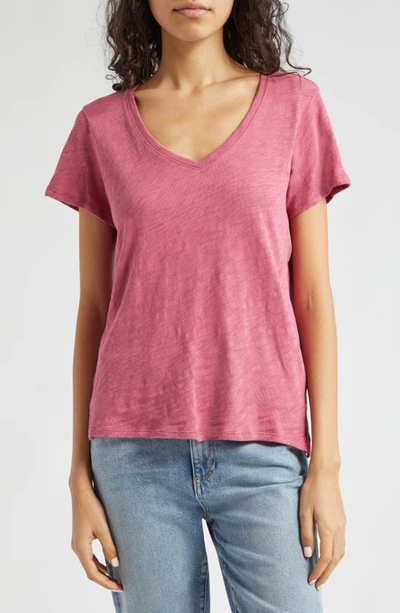 Atm Anthony Thomas Melillo Women's Schoolboy V-neck Tee In Boysenberry