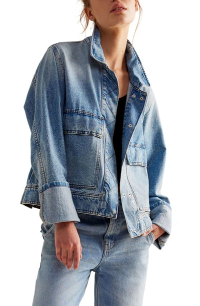 Free People Suzy Denim Jacket In Blue