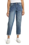 WIT & WISDOM 'AB'SOLUTION PANELED HIGH WAIST ANKLE STRAIGHT LEG JEANS