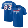 FANATICS FANATICS BRANDED MIKA ZIBANEJAD BLUE NEW YORK RANGERS AUTHENTIC PRO PRIME NAME & NUMBER T-SHIRT