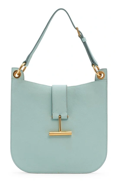 Tom Ford Small Tara Leather Top Handle Bag In 1l086 Pastel Blue