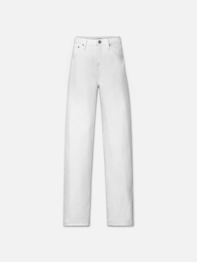 Frame Long Barrel Jeans In White