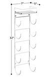 Sorbus Wall Mounted Towel Rack With Shelf In White