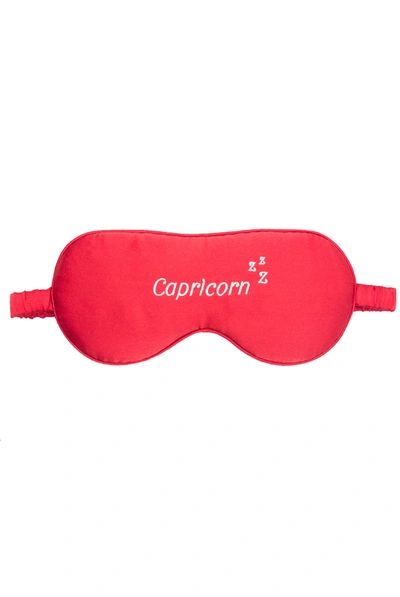 Holisticity Zodiac Silk Eye Mask - Capricorn In Red