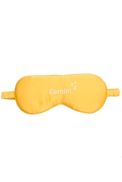 Holisticity Zodiac Silk Eye Mask - Gemini In Yellow