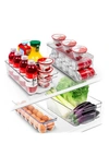 Sorbus Set Of 4 Clear Organizer Fridge Bins In Clear