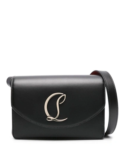 Christian Louboutin Logo Plaque Crossbody Bag In Black