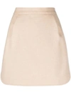 Max Mara Bobbio Mini Skirt In Camel In Beige