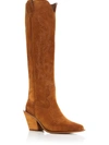 Aqua Ace Snip Womens Tall Pointed Toe Cowboy, Western Boots In Brown