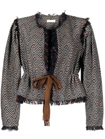 Ulla Johnson Ames Herringbone Tweed Jacket In Multicolor