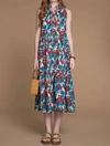 OLIVIA JAMES THE LABEL RO LONG DRESS IN ABSTRACT FLORALS