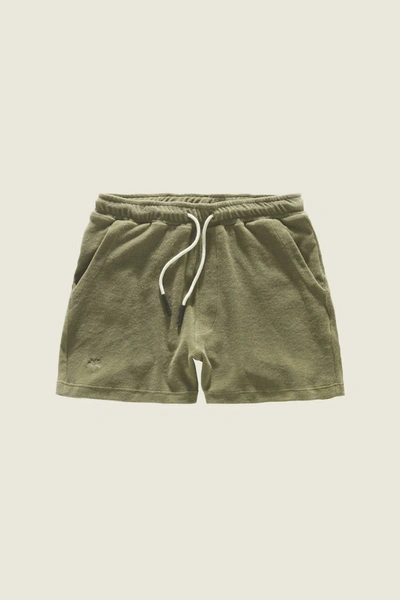 Oas Straight Cut Terry Shorts In Brown