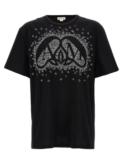 Alexander Mcqueen Exploded Charm T-shirt In Black