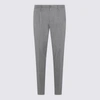 INCOTEX INCOTEX LIGHT GREY WOOL PANTS